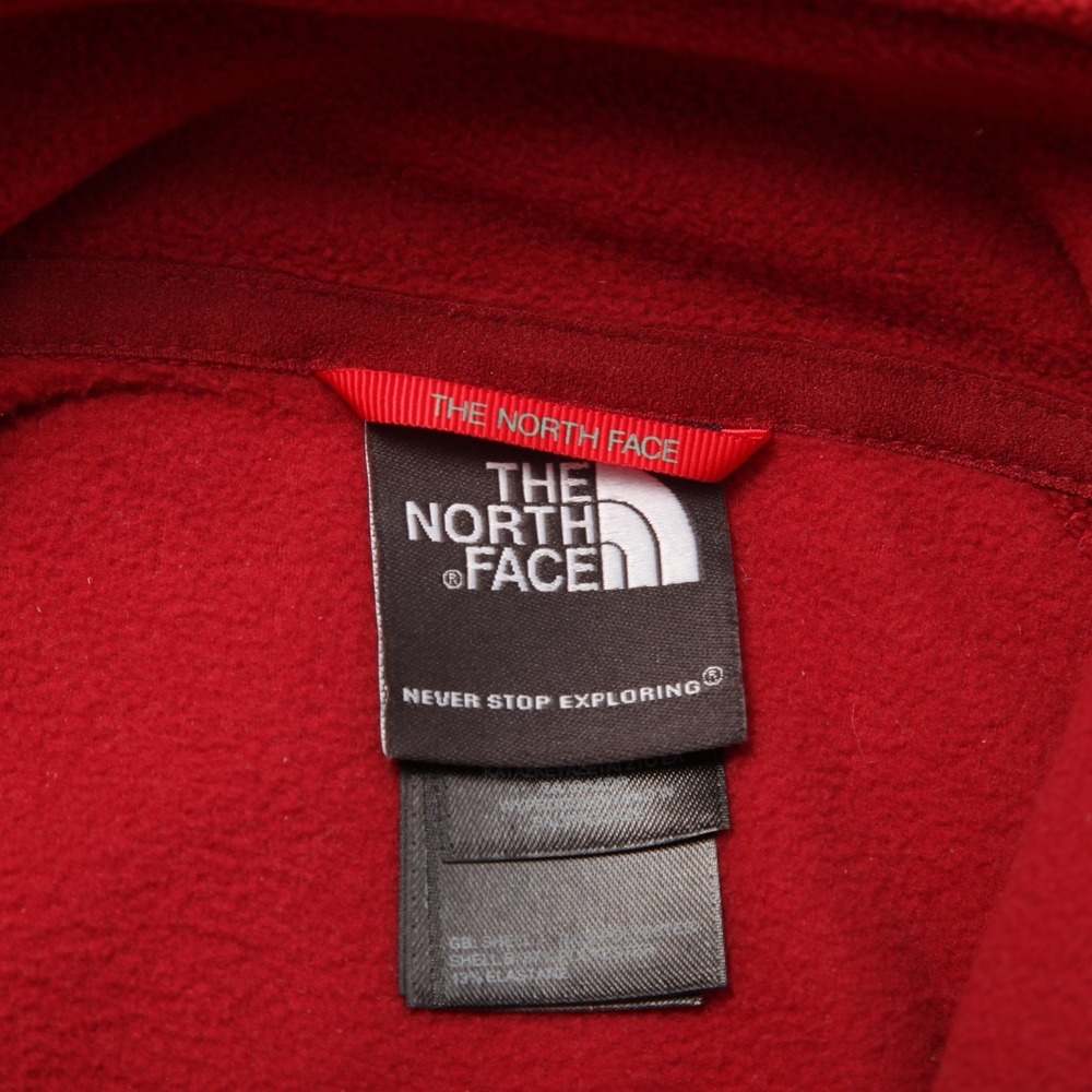 The North Face FlashDry Fleece Pullover Mens Large Red 1/4 Zip Hiking Layer - Picture 6 of 14